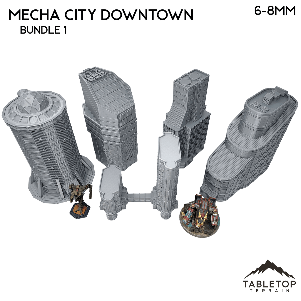 Mecha City Downtown Buildings - Bundle 1 – Fortress Miniatures and Games