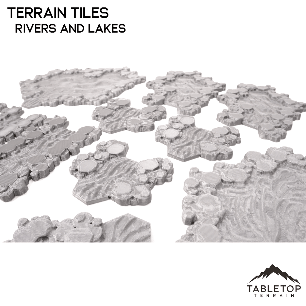 HEXTECH Rivers and Lakes Terrain Tiles - 6mm – Fortress Miniatures and ...