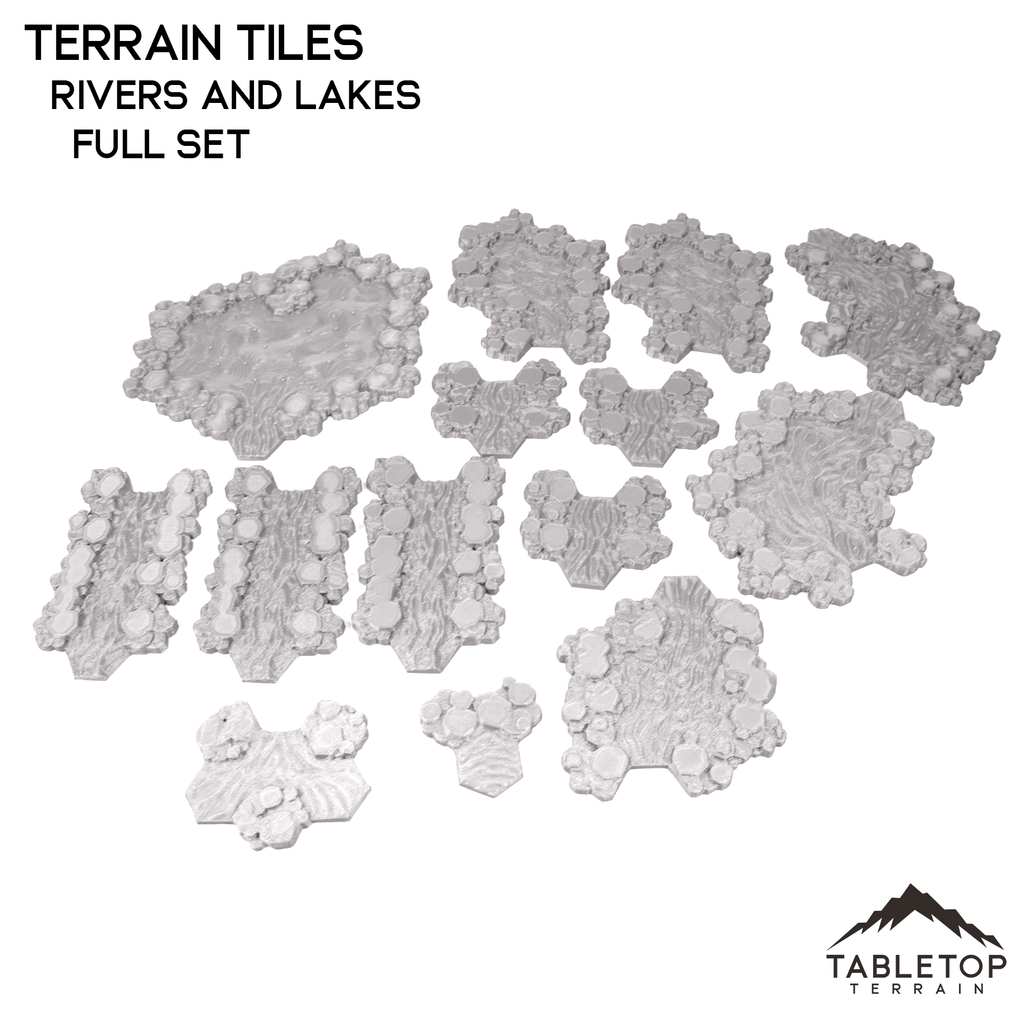 HEXTECH Rivers and Lakes Terrain Tiles - 6mm – Fortress Miniatures and ...