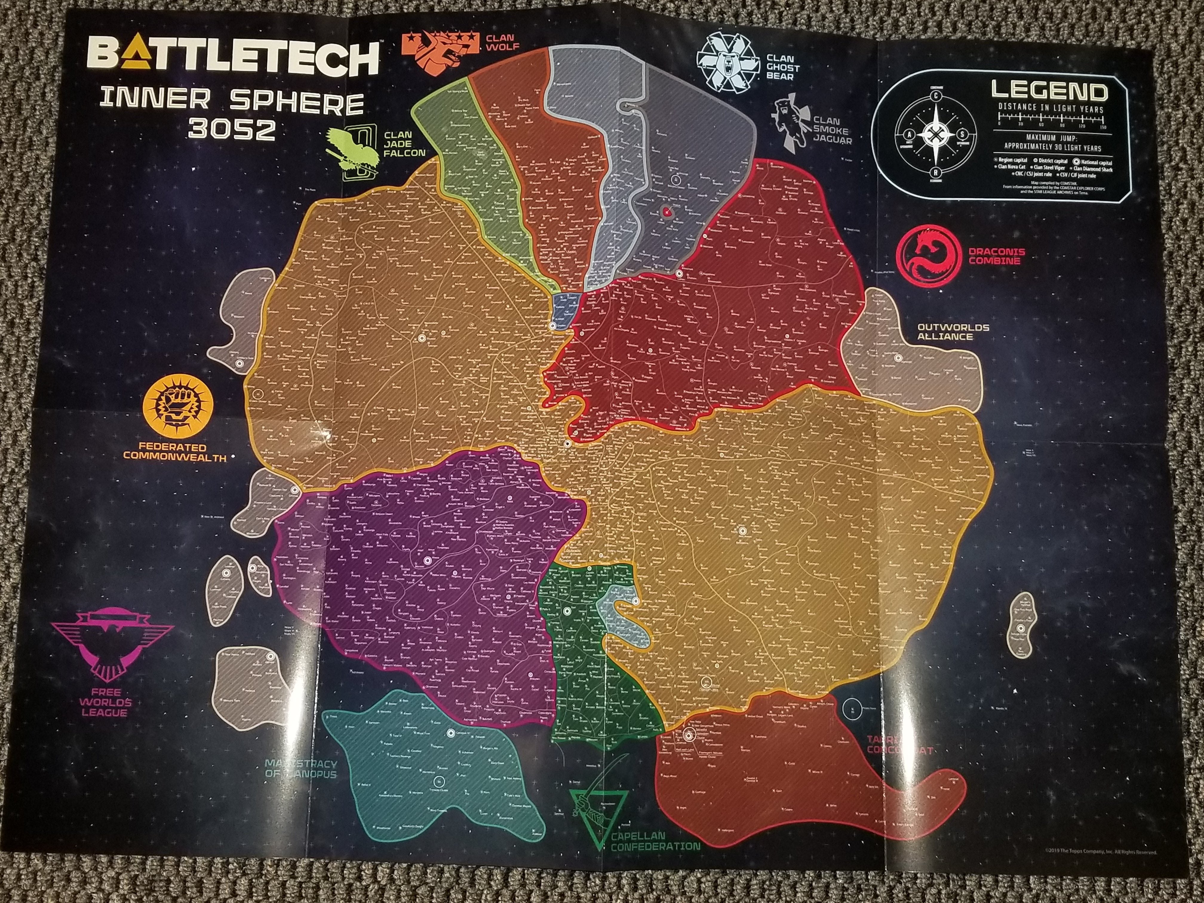 Inner Sphere Map 3025/3052 poster Clan Invasion – Fortress Miniatures ...