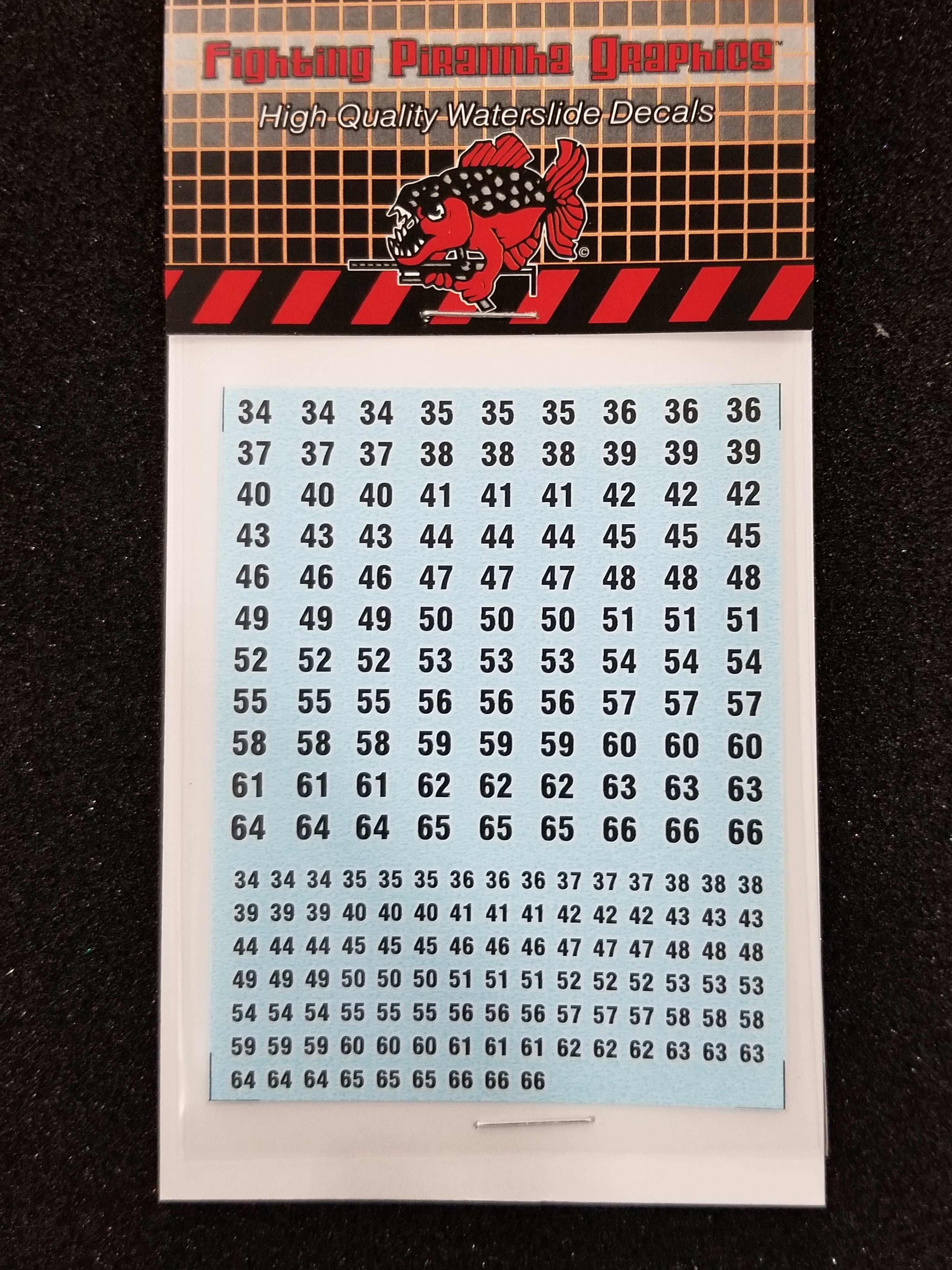 Swiss Numbers 2 color Black on White #34-66 Decals – Fortress ...