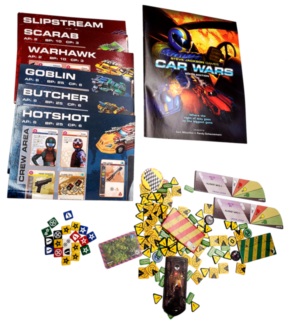 Car Wars Two-Player Starter Set Blue/Green – Fortress Miniatures and Games